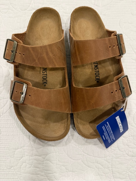 Birkenstock Other - Birkenstock Men's Brown Leather Two-Strap Sandals